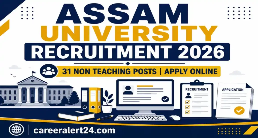 Assam University Non Teaching Recruitment 2026 Notification for 31 Group A B C Posts
