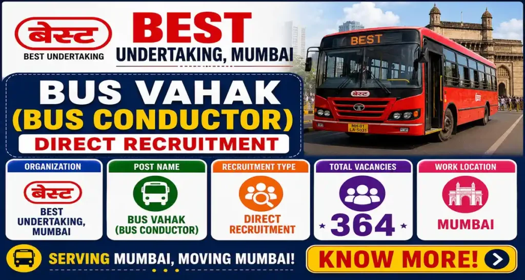 BEST Mumbai Bus Vahak Recruitment 2026
