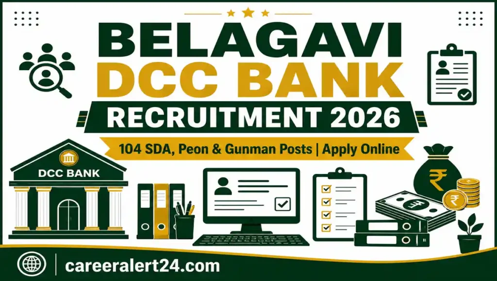 Belagavi DCC Bank Recruitment 2026 Notification for 104 SDA Peon and Gunman Vacancies