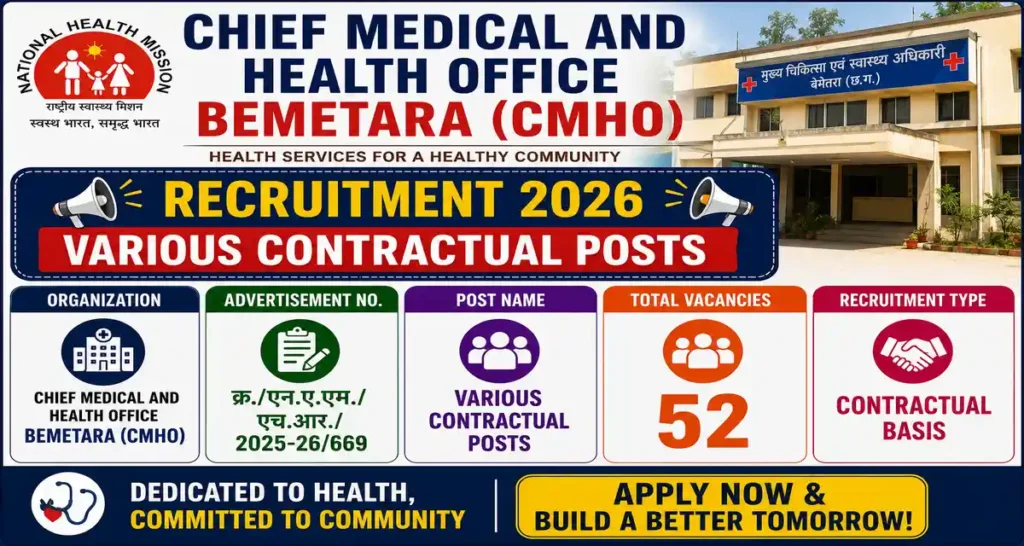 CMHO Bemetara Recruitment 2026