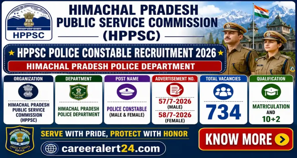 HPPSC HP Police Constable Recruitment 2026 Notification