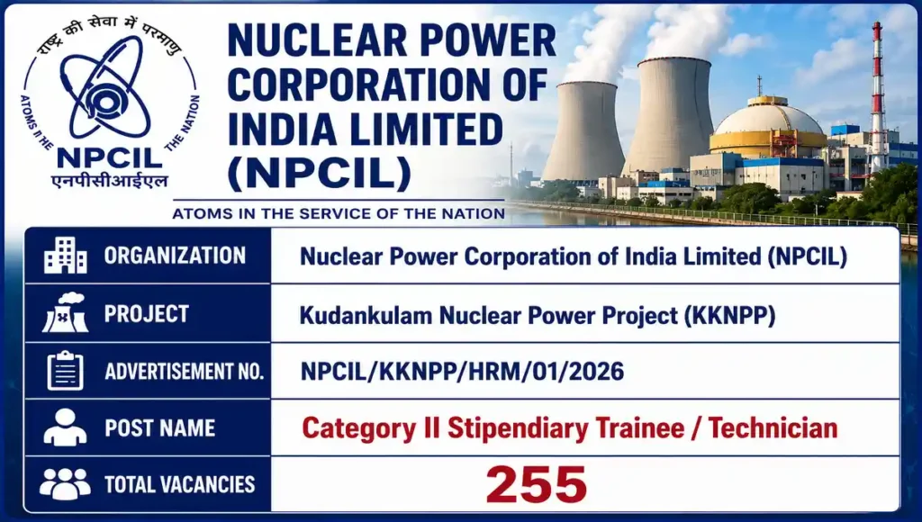 NPCIL Kudankulam Recruitment 2026 Notification