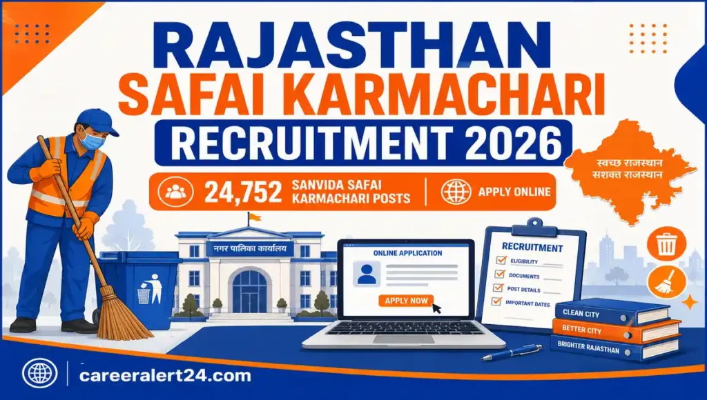 Rajasthan Safai Karmachari Recruitment 2026 Notification for 24752 Sanvida Safai Karmachari Posts