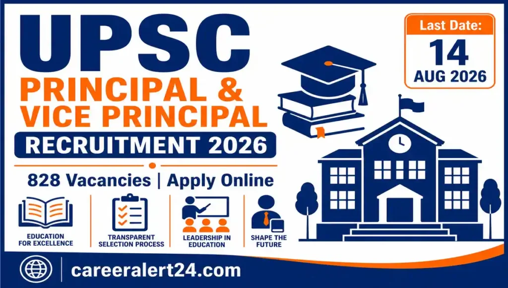 UPSC Principal and Vice Principal Recruitment 2026 Notification for 828 Posts