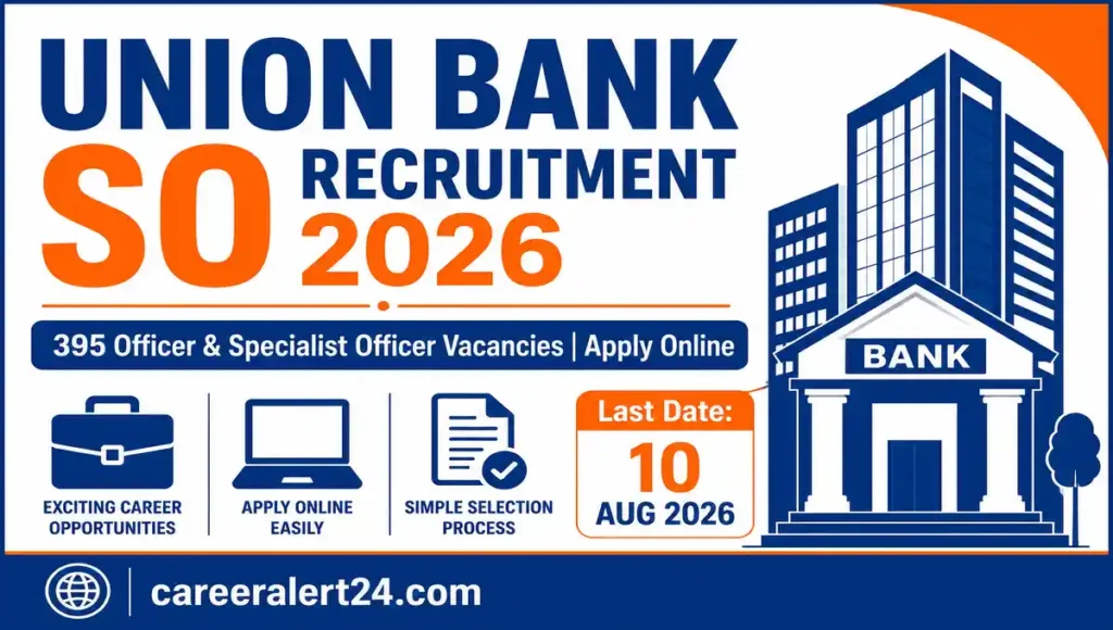 Union Bank of India SO Recruitment 2026 Notification for 395 Officer Vacancies