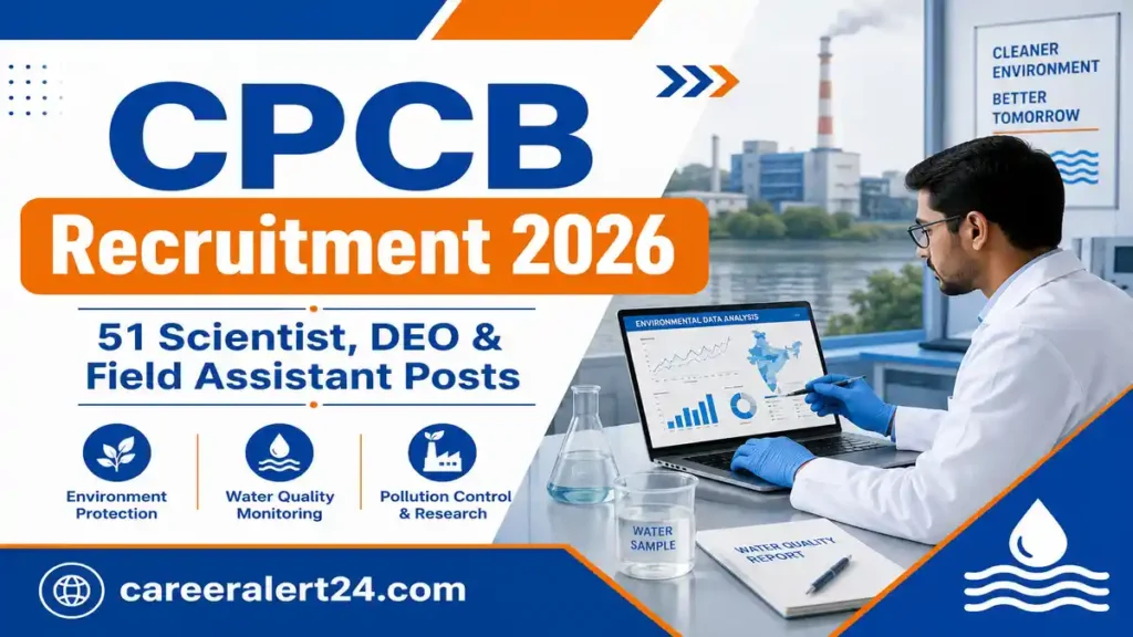 CPCB Recruitment 2026 for 51 Scientist, Data Entry Operator and Field Assistant Posts