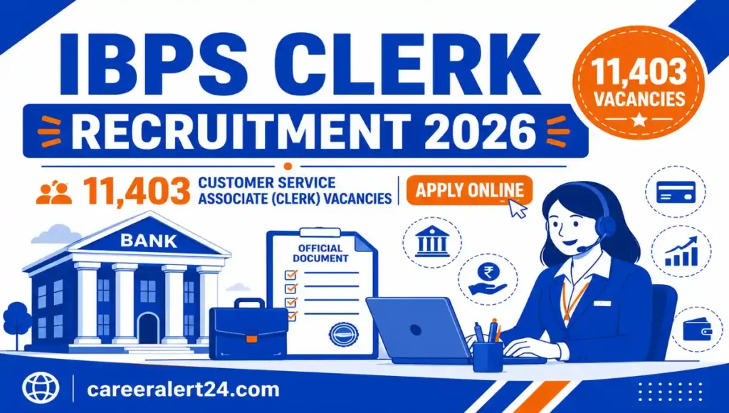 IBPS Clerk Recruitment 2026 Notification for 11,403 Customer Service Associate (Clerk) Vacancies
