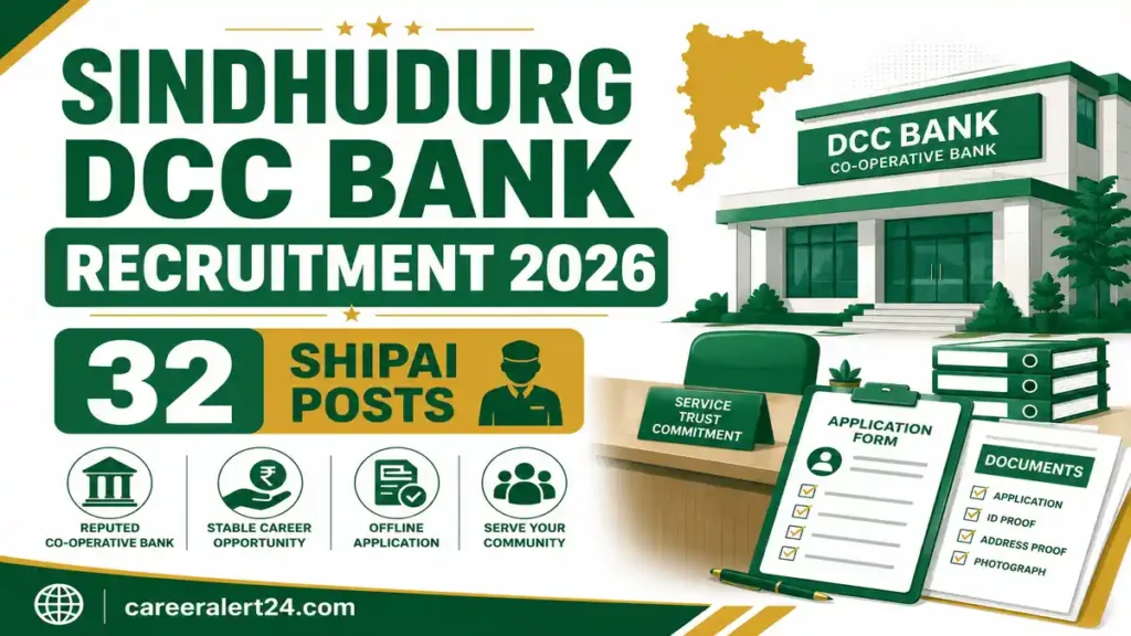 Sindhudurg DCC Bank Peon Recruitment 2026 for 32 Shipai Posts