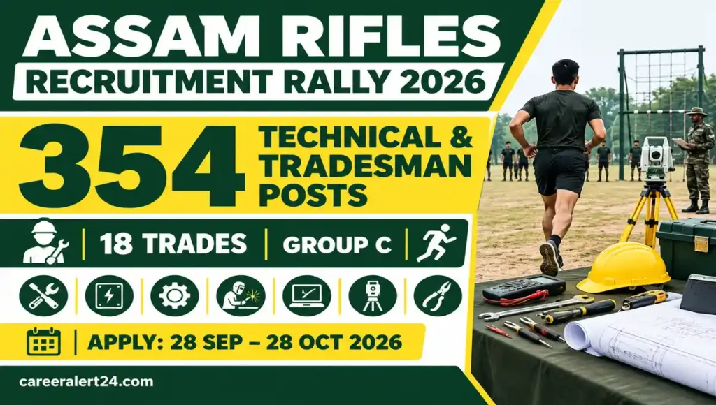 Assam Rifles Technical and Tradesman Recruitment Rally 2026, 354 Posts