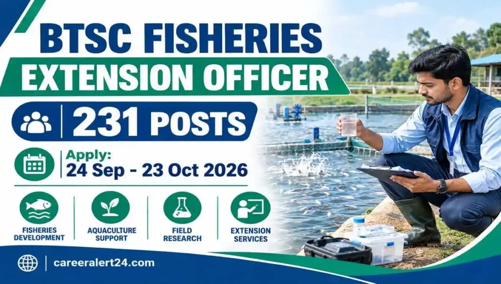BTSC Fisheries Extension Officer Recruitment 2026 for 231 Matsya Prasar Padadhikari posts
