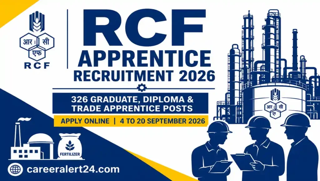 RCF Apprentice Recruitment 2026 for 326 Graduate Diploma and Trade Apprentice Posts