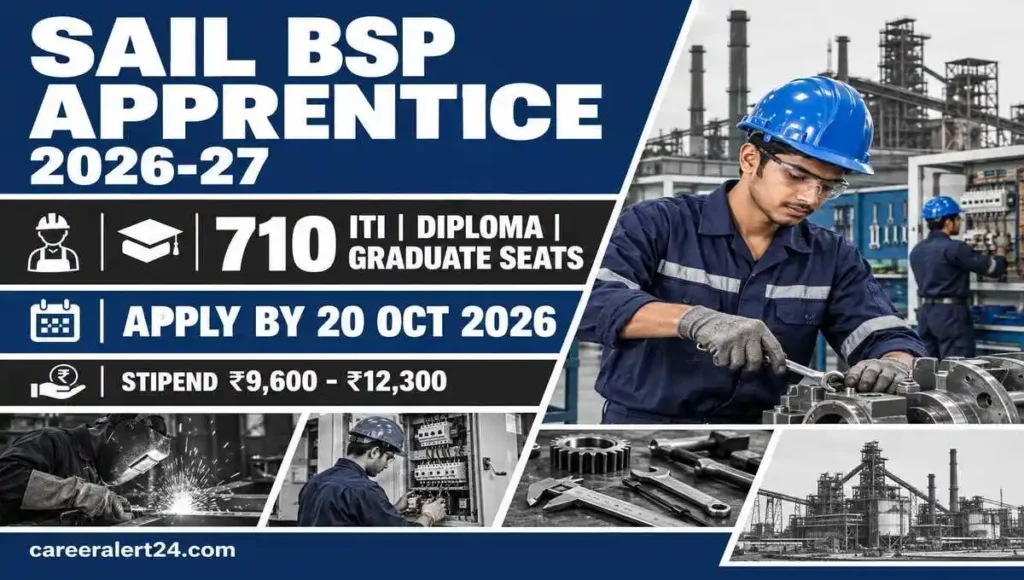 SAIL Bhilai Steel Plant Apprentice Recruitment 2026-27