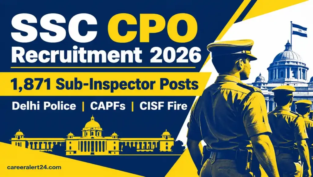 SSC CPO Recruitment 2026, 1,871 Sub Inspector Posts in Delhi Police and CAPFs