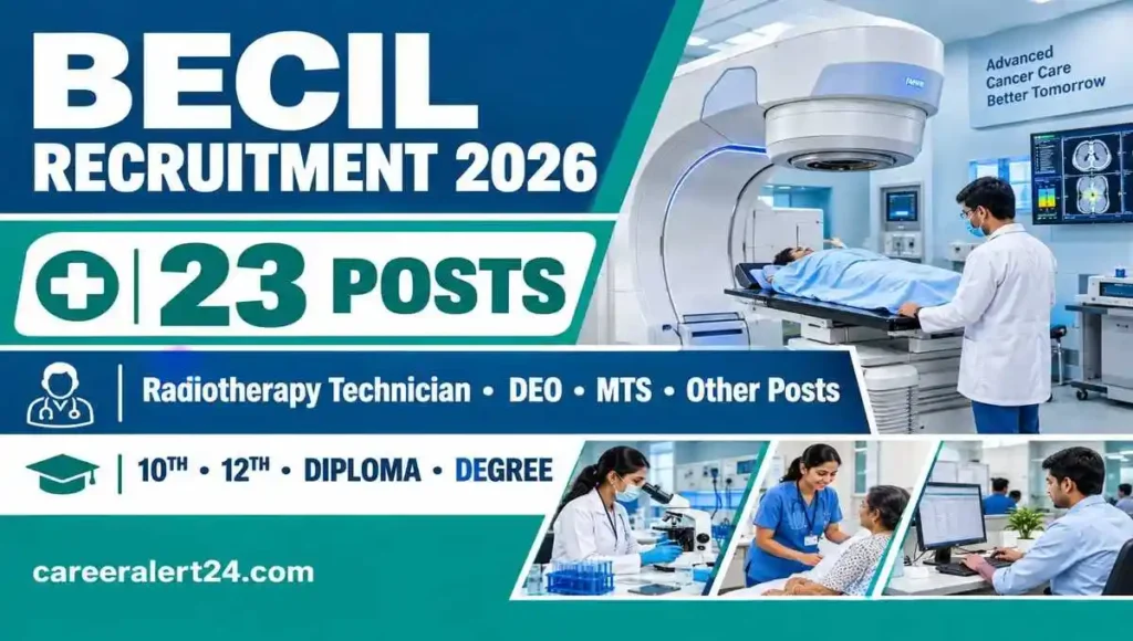 BECIL Recruitment 2026 for 23 Radiotherapy Technician, DEO, MTS and other posts