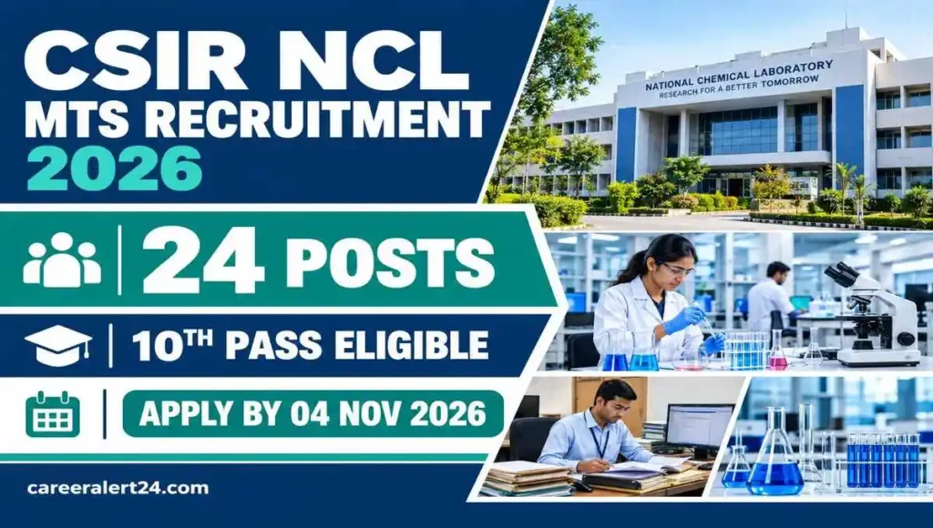 CSIR NCL MTS Recruitment 2026, 24 Multi Tasking Staff Posts