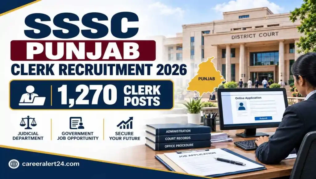 SSSC Punjab Clerk Recruitment 2026, 1270 Clerk Posts