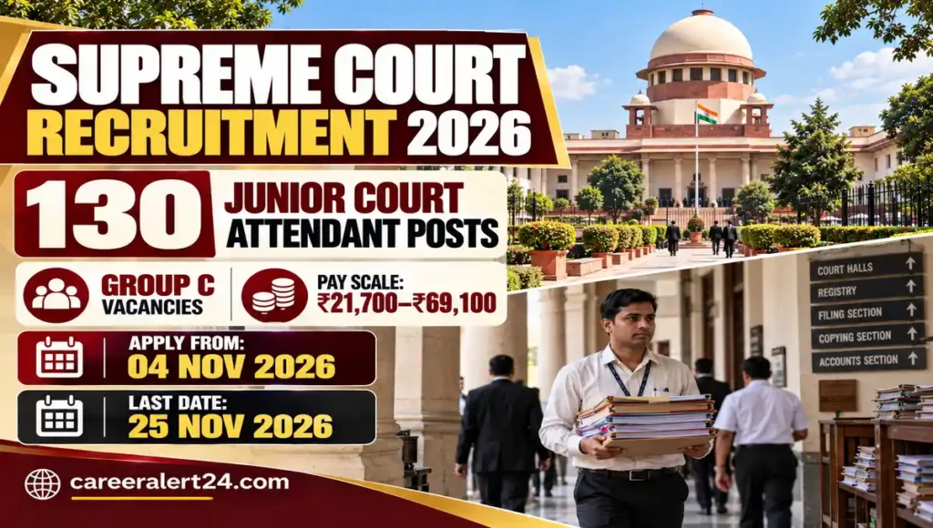 Supreme Court Recruitment 2026 Poster